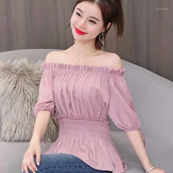 women's blouses & shirts word collar short-sleeved shirt female pleated loose college style lantern sleeves solid women spring, White
women's blouses & shirts word collar short-sleeved shirt female pleated loose college style lantern sleeves solid women spring, White