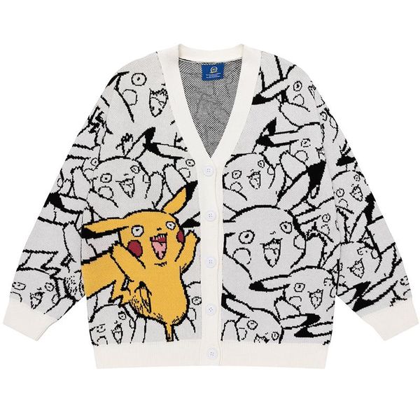 men's sweaters harajuku anime graphic men cardigan sweater 2021 autumn oversized knitted for hip hop streetwear male, White;black
men's sweaters harajuku anime graphic men cardigan sweater 2021 autumn oversized knitted for hip hop streetwear male, White;black