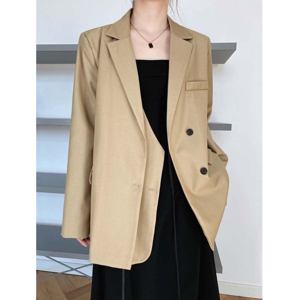 women's suits & blazers 2021 new spring straight shoulder pad blazer double placket design coat loose single breasted 8msd, White;black
women's suits & blazers 2021 new spring straight shoulder pad blazer double placket design coat loose single breasted 8msd, White;black