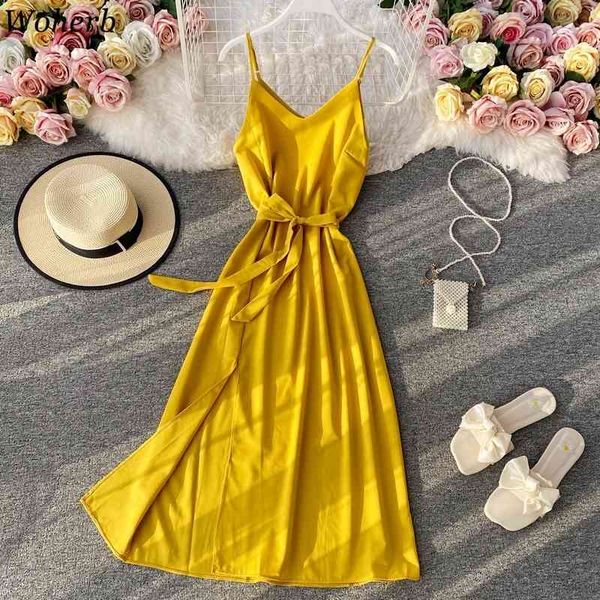 fashion women dress bandage bow high waist a-line vestidos korean sweet chic spaghetti strap summer dresses robe 210417, Black;gray
fashion women dress bandage bow high waist a-line vestidos korean sweet chic spaghetti strap summer dresses robe 210417, Black;gray
