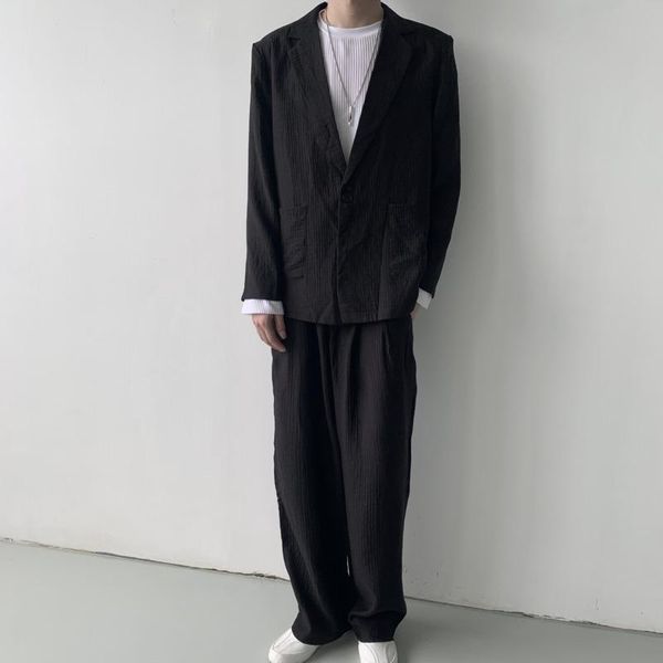 men's tracksuits suit two pieces set simple light mature loose stripe long sleeve coat + pants 2021, Gray
men's tracksuits suit two pieces set simple light mature loose stripe long sleeve coat + pants 2021, Gray
