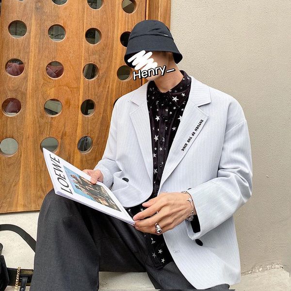 spring and autumn youth loose korean double-breasted striped suit fashion casual all-match m-3xl men's suits & blazers, White;black
spring and autumn youth loose korean double-breasted striped suit fashion casual all-match m-3xl men's suits & blazers, White;black
