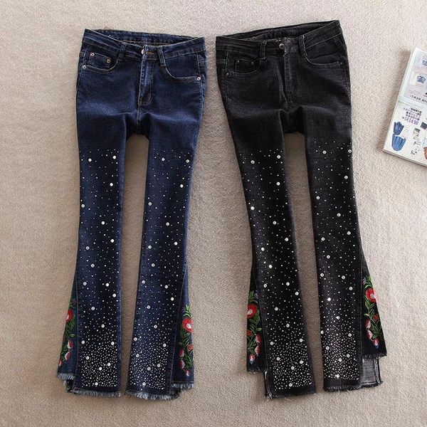 jeans for women fashion slim leggings floral inwrought flare jean pants female clothing plus size denim trousers s230 women's, Blue
jeans for women fashion slim leggings floral inwrought flare jean pants female clothing plus size denim trousers s230 women's, Blue