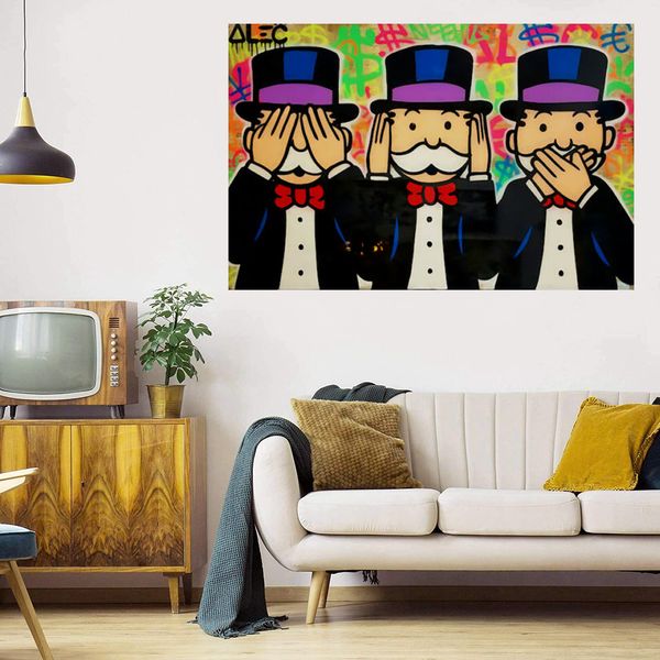 alec monopoly three monkeys tribute large oil painting on canvas home decor handpainted &hd print wall art pictures customization is accepta
alec monopoly three monkeys tribute large oil painting on canvas home decor handpainted &hd print wall art pictures customization is accepta