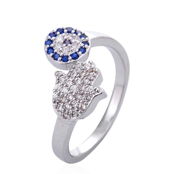 wedding rings quhan exquisite crystal cubic zircon evil eye blue hamsa hand fatima adjustable female jewelry, Slivery;golden
wedding rings quhan exquisite crystal cubic zircon evil eye blue hamsa hand fatima adjustable female jewelry, Slivery;golden