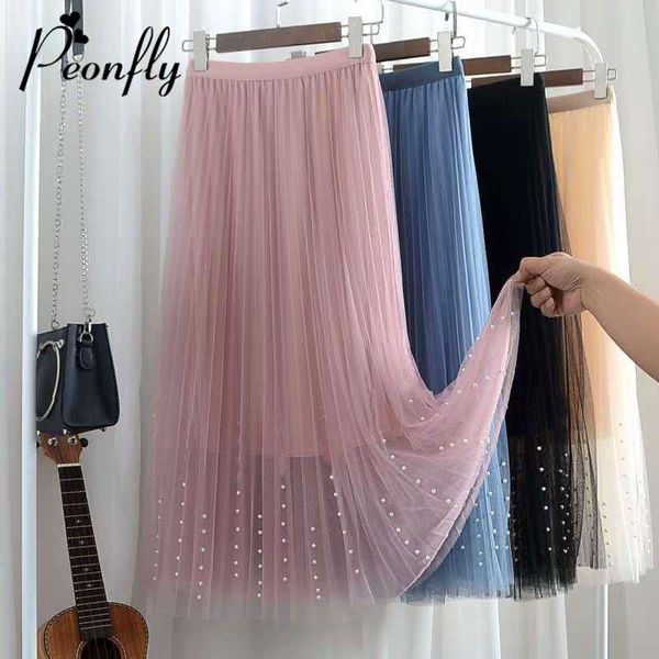skirts peonfly elegant high waist tulle women midi pleated 2021 spring summer korean elastic mesh tutu pink blue, Black
skirts peonfly elegant high waist tulle women midi pleated 2021 spring summer korean elastic mesh tutu pink blue, Black