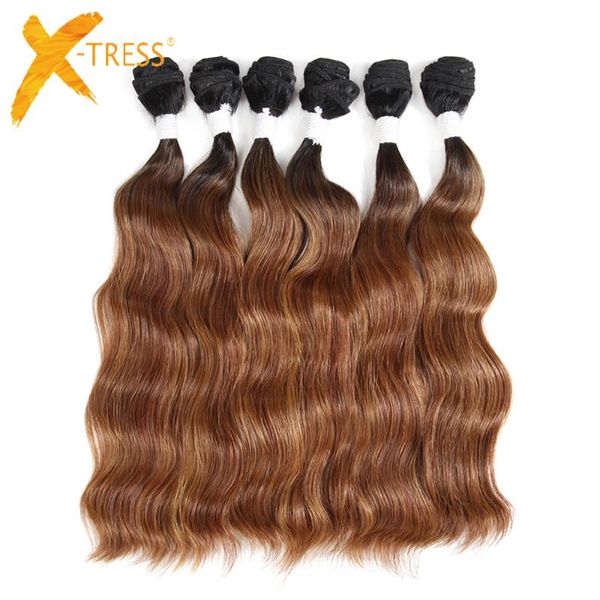 natural wave synthetic hair weave 6 bundles 14-20inch x-tress long soft ombre brown color weft extensions for full head human ponytails, Black
natural wave synthetic hair weave 6 bundles 14-20inch x-tress long soft ombre brown color weft extensions for full head human ponytails, Black