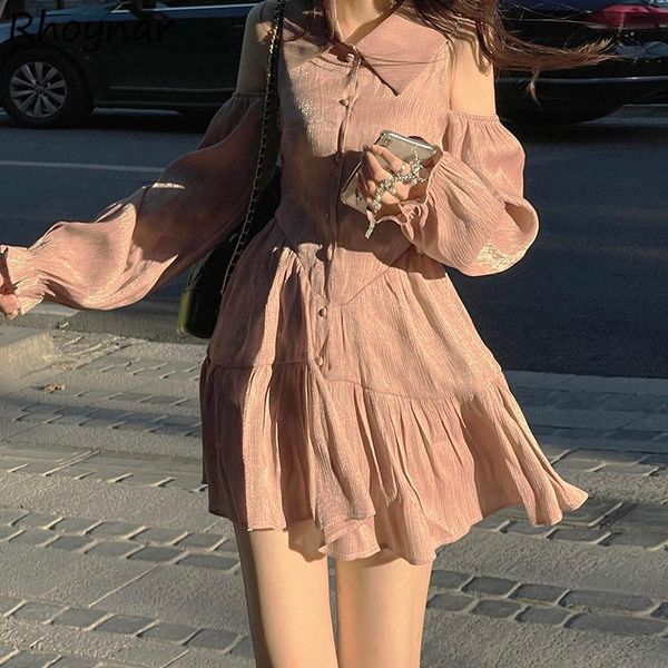 casual dresses long sleeve women solid ruffles a-line mini birthday party clothing off-shoulder sweet girls turn-down collar chic, Black;gray
casual dresses long sleeve women solid ruffles a-line mini birthday party clothing off-shoulder sweet girls turn-down collar chic, Black;gray