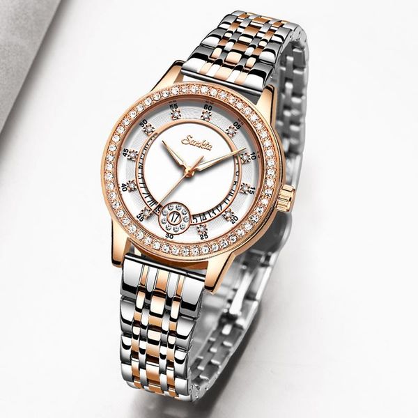 wristwatches sunkta women watches fashion classic designer ladies watch waterproof quartz gold wrist gift for montre, Slivery;brown
wristwatches sunkta women watches fashion classic designer ladies watch waterproof quartz gold wrist gift for montre, Slivery;brown