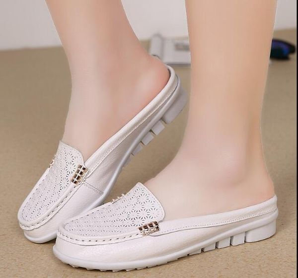 women sandals summer half slippers flip flops soft breathable leisure leather white shoes comfortable woman large size, Black
women sandals summer half slippers flip flops soft breathable leisure leather white shoes comfortable woman large size, Black