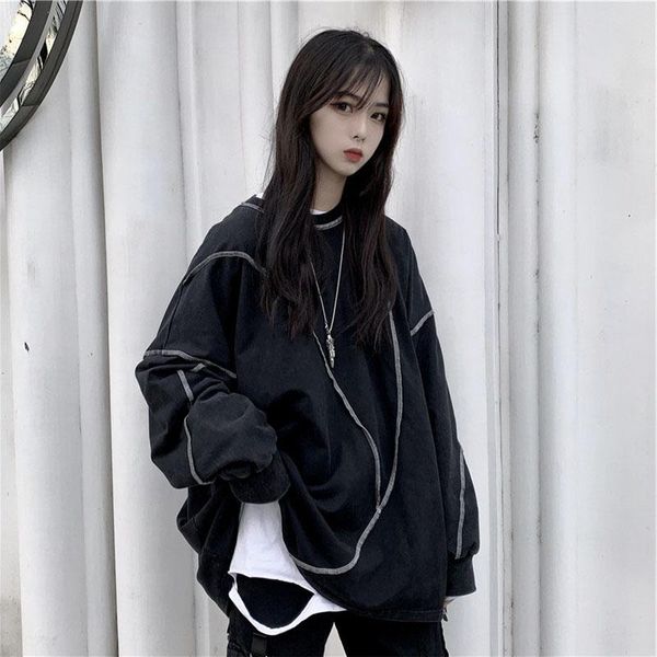 women's hoodies & sweatshirts 2021early autumn korean version of the long paragraph loose personality design couple models lazy wind pu, Black
women's hoodies & sweatshirts 2021early autumn korean version of the long paragraph loose personality design couple models lazy wind pu, Black