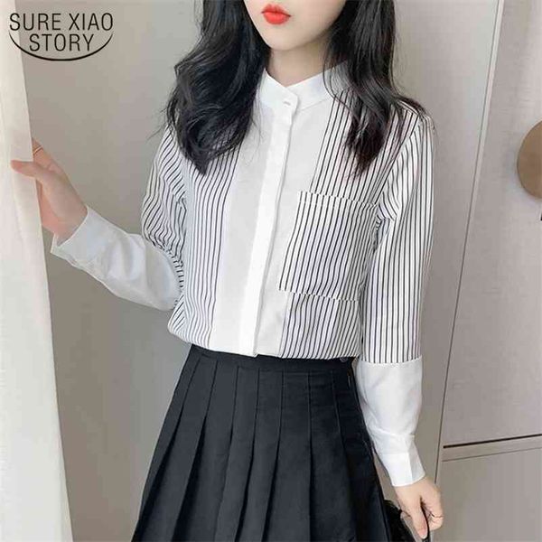 splicing fashion women blouses female autumn long sleeve chiffon blouse vintage striped white woman's shirts ropa de mujer 10902 210508
splicing fashion women blouses female autumn long sleeve chiffon blouse vintage striped white woman's shirts ropa de mujer 10902 210508