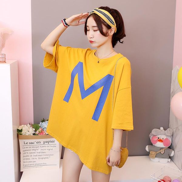women's t-shirt 2021 loose fashion casual half-sleeved clothes large size letter printing short-sleeved women, White
women's t-shirt 2021 loose fashion casual half-sleeved clothes large size letter printing short-sleeved women, White