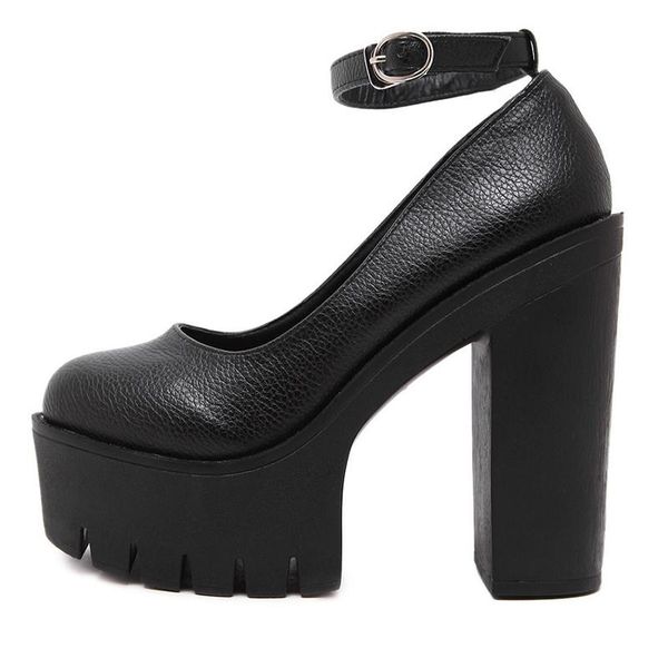 dress shoes 2021 women's sponge cake super high heels waterproof platform thick heel buckle comfortable single, Black
dress shoes 2021 women's sponge cake super high heels waterproof platform thick heel buckle comfortable single, Black