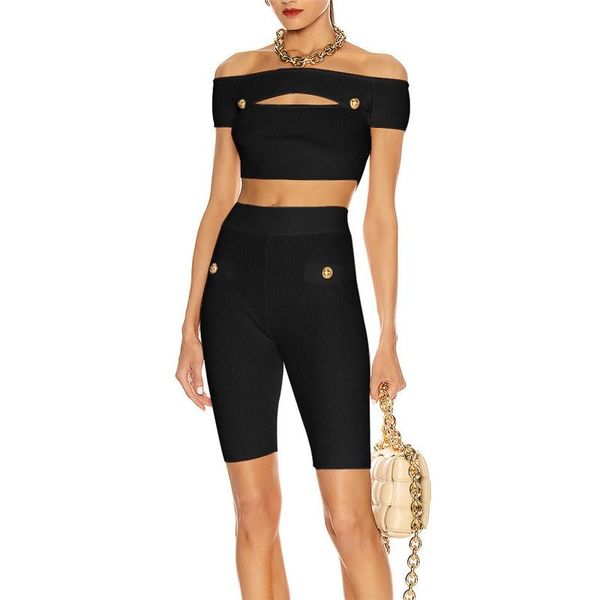 women's tracksuits bandage two piece shorts sets slash neck hollow out crop nightclub party women high waist knitted female 2021, Gray
women's tracksuits bandage two piece shorts sets slash neck hollow out crop nightclub party women high waist knitted female 2021, Gray