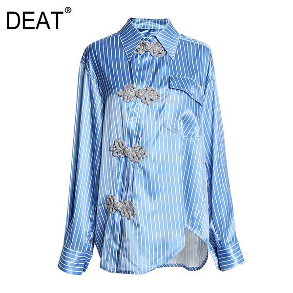 spring and summer fashion casual long sleeve slim stripe slant placket asymmetric shirt women's sh756 210421, White
spring and summer fashion casual long sleeve slim stripe slant placket asymmetric shirt women's sh756 210421, White