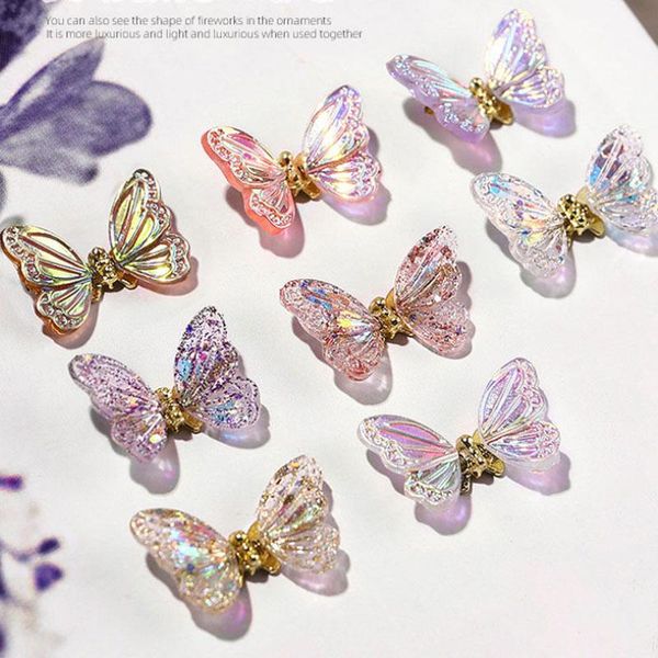 pieces / 2021 shiny 3d aurora smart butterfly zircon nail jewelry fashion trend decoration accessories diy art decorations, Silver;gold
pieces / 2021 shiny 3d aurora smart butterfly zircon nail jewelry fashion trend decoration accessories diy art decorations, Silver;gold