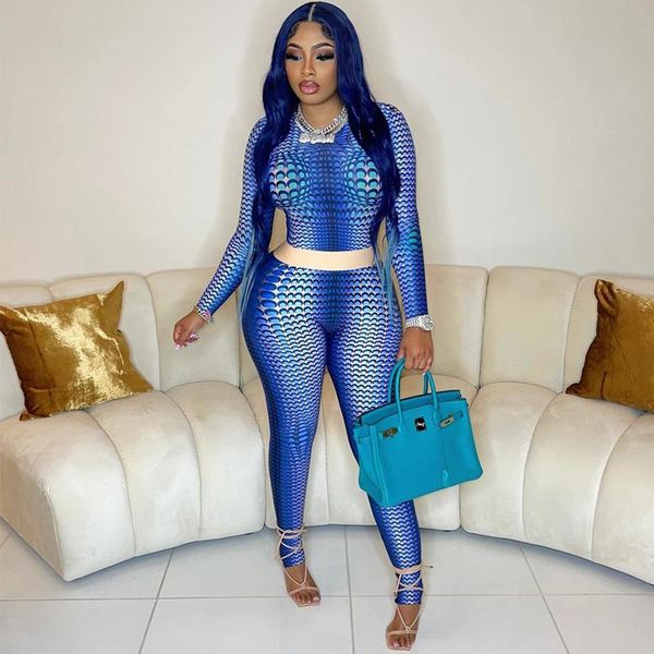 women's two piece pants fall print blue suit casual long sleeve o-neck and set skinny sportywear suits vacation sets, White
women's two piece pants fall print blue suit casual long sleeve o-neck and set skinny sportywear suits vacation sets, White