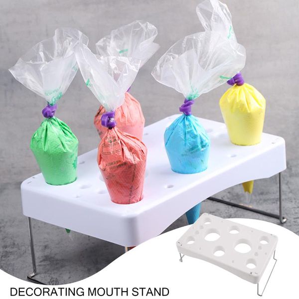 baking & pastry tools piping bag shelf cake decorating icing stand 12-cavity cream holder spuitzak houder tool opslag plank voor gebak