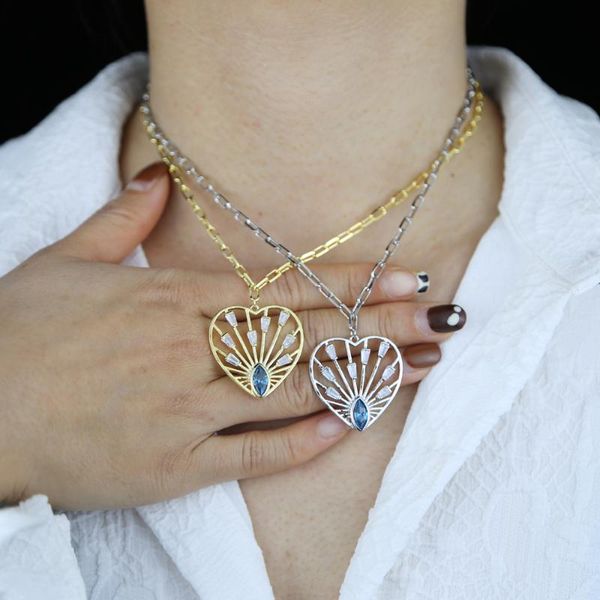 valentines gift women jewelry iced out white blue cz micro pave cubic zirconia paper clip pin open link chain necklace pendant necklaces, Silver
valentines gift women jewelry iced out white blue cz micro pave cubic zirconia paper clip pin open link chain necklace pendant necklaces, Silver