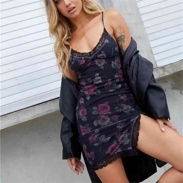 women's floral bottoming dresses v-neck lace edge slit thin leopard print suspender dress lady self-cultivation clothing 210331, Black;gray 
women's floral bottoming dresses v-neck lace edge slit thin leopard print suspender dress lady self-cultivation clothing 210331, Black;gray