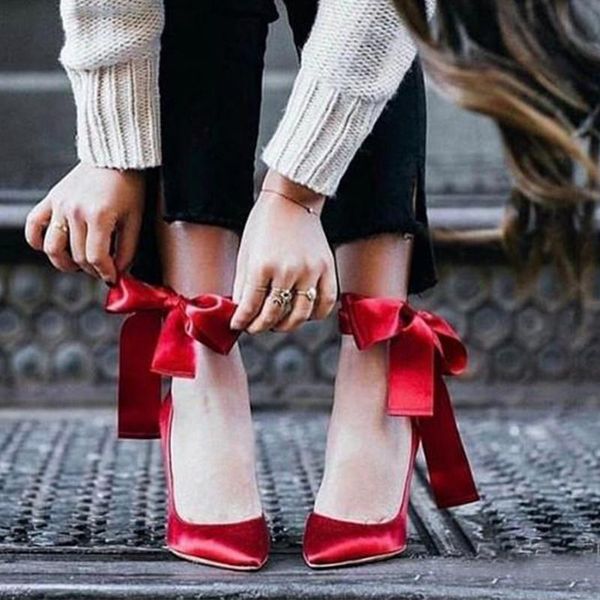 dress shoes bandage ribbons bowtie satin pumps woman wedding thin heels butterfly knot lace up pointed toe party high heel, Black
dress shoes bandage ribbons bowtie satin pumps woman wedding thin heels butterfly knot lace up pointed toe party high heel, Black