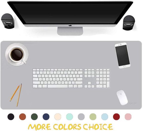 mouse pads & wrist rests 31.5" x 15.7" large ultra thin waterproof pu leather pad, dual use desk writing mat for lapcomputer 
mouse pads & wrist rests 31.5" x 15.7" large ultra thin waterproof pu leather pad, dual use desk writing mat for lapcomputer