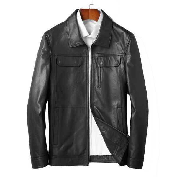 quality 2021 good men spring genuine cowhide leather jacket autumn black natural cow overcoat men's & faux
quality 2021 good men spring genuine cowhide leather jacket autumn black natural cow overcoat men's & faux