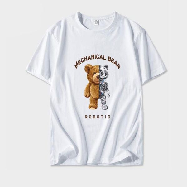 men's t-shirts summer casual bear pattern t shirt men / women american street style couple tee loose clothers, White;black
men's t-shirts summer casual bear pattern t shirt men / women american street style couple tee loose clothers, White;black