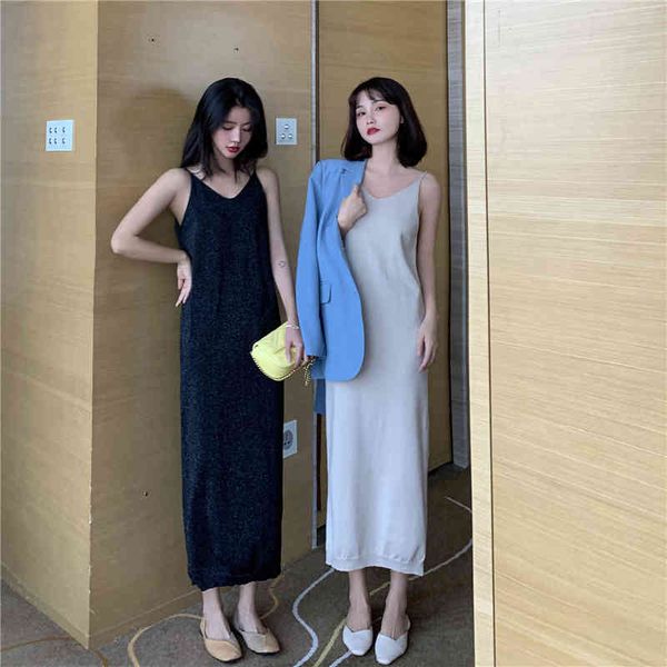 maxi v-neck sleeveless knitted long sling dress women evening party dresses, Black;gray
maxi v-neck sleeveless knitted long sling dress women evening party dresses, Black;gray