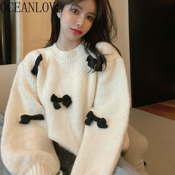 bow sweater woman solid korean autumn winter retro pullo femme sweet ropa mujer elegant 19601 210415, White;black
bow sweater woman solid korean autumn winter retro pullo femme sweet ropa mujer elegant 19601 210415, White;black