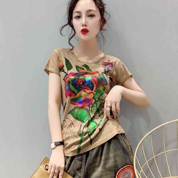 women's t-shirt hand-painted stamping digital print t shirt women summer 2021 short sleeve t thin graphic tees tee femme ttiz, White
women's t-shirt hand-painted stamping digital print t shirt women summer 2021 short sleeve t thin graphic tees tee femme ttiz, White