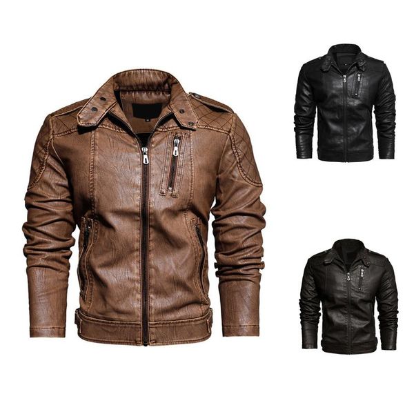 men's jackets autumn mens jacket winter solid color faux pu leather casual embroidery coat zipper fleece, Black;brown
men's jackets autumn mens jacket winter solid color faux pu leather casual embroidery coat zipper fleece, Black;brown