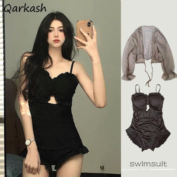 women's swimwear bikini set women summer swimsuit pure bf two piece slim bathing wear female soft vacation backless black holiday mori, White;black
women's swimwear bikini set women summer swimsuit pure bf two piece slim bathing wear female soft vacation backless black holiday mori, White;black