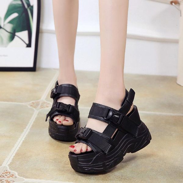 sandals summer 12cm high heel platform women thick bottom wedges casual shoes size 34-39 buckle gladiator sandalias mujer z011, Black
sandals summer 12cm high heel platform women thick bottom wedges casual shoes size 34-39 buckle gladiator sandalias mujer z011, Black