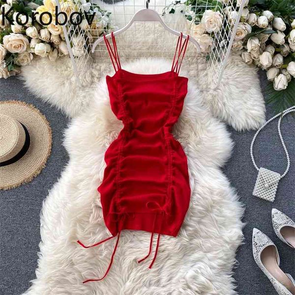 korobov knitted summer women dress slim drawstring ruched female dresses party night club vestidos 210430, Black;gray
korobov knitted summer women dress slim drawstring ruched female dresses party night club vestidos 210430, Black;gray