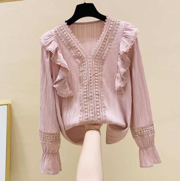 korean style autumn fashion women's flare long sleeves lace v neck shirts ladies shirt blouse a3999 210428, White
korean style autumn fashion women's flare long sleeves lace v neck shirts ladies shirt blouse a3999 210428, White