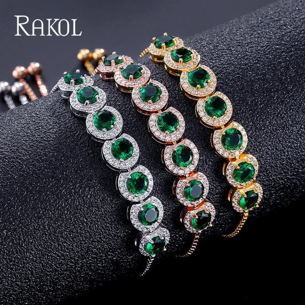 link, chain rakol + elegant round cut cz zircon tennis charm bracelets & bangles gold colour princess wedding jewelry, Black
link, chain rakol + elegant round cut cz zircon tennis charm bracelets & bangles gold colour princess wedding jewelry, Black