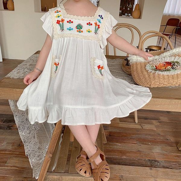girls summer white dress embroidery baby girl one piece kids light casual dresses toddler sundres clothes girl's, Red;yellow
girls summer white dress embroidery baby girl one piece kids light casual dresses toddler sundres clothes girl's, Red;yellow