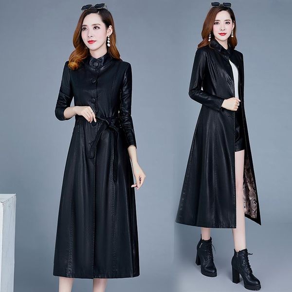 women's leather & faux spring coat ladies pu lengthened autumn fashion locomotive windbreaker over knee women black red green
women's leather & faux spring coat ladies pu lengthened autumn fashion locomotive windbreaker over knee women black red green