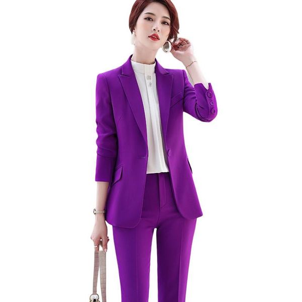 fashion women pant suits office lady business work uniform 2 piece set blazer jacket pants trousers female spring autumn women's two, White
fashion women pant suits office lady business work uniform 2 piece set blazer jacket pants trousers female spring autumn women's two, White