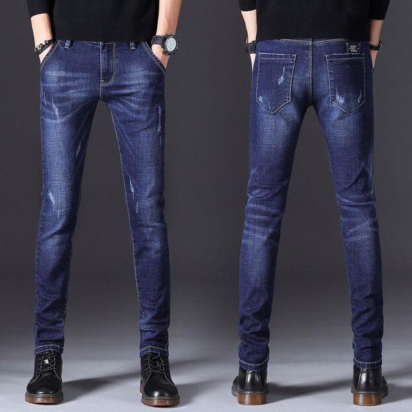 stretch jeans men's slim feet straight teen simple fashion casual long pants have many different modle, Blue
stretch jeans men's slim feet straight teen simple fashion casual long pants have many different modle, Blue