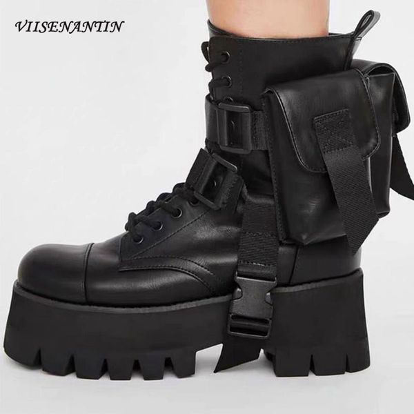 boots black leather flat platform knight ankle pocket decor cool riding booties thick sole lace up straps casual 2021
boots black leather flat platform knight ankle pocket decor cool riding booties thick sole lace up straps casual 2021
