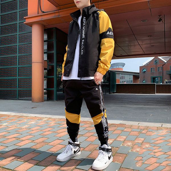 mens designer tracksuit jogging autumn jacket pants 2pc high end letter imprint luxury famous hip hop l001, Gray
mens designer tracksuit jogging autumn jacket pants 2pc high end letter imprint luxury famous hip hop l001, Gray