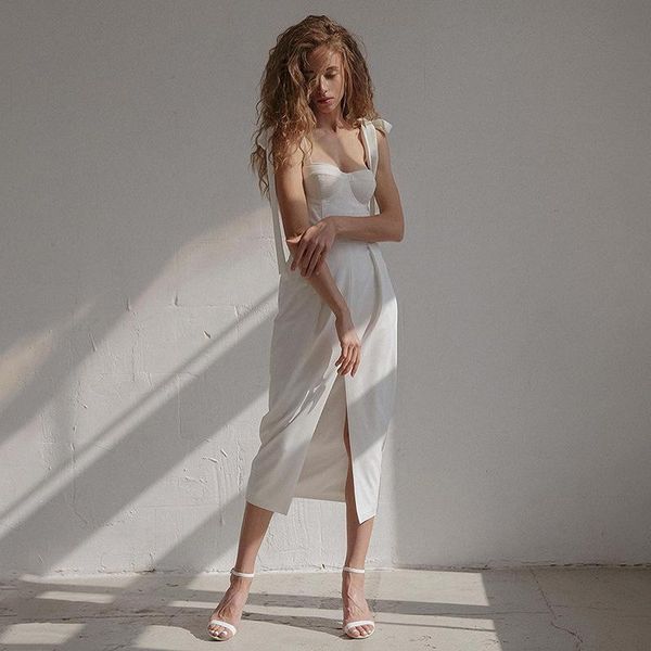 casual dresses women's white midi dress sleeveless shouders knotted high waist spaghetti strap split 2021 summer elastic clothes, Black;gray
casual dresses women's white midi dress sleeveless shouders knotted high waist spaghetti strap split 2021 summer elastic clothes, Black;gray