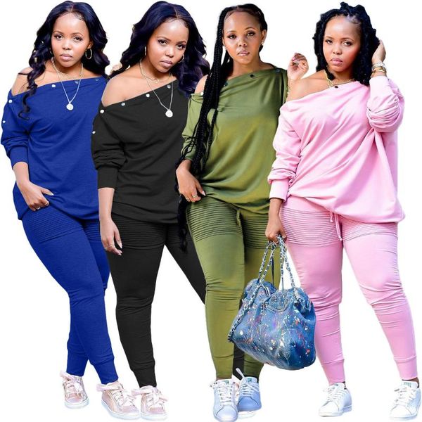women's two piece pants cutubly female 2 outfits pencil long sleeve shirt suit off shoulder women pleated pant set solid two-piece sets, White
women's two piece pants cutubly female 2 outfits pencil long sleeve shirt suit off shoulder women pleated pant set solid two-piece sets, White