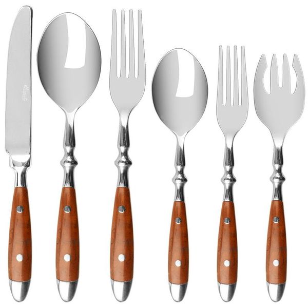 dinnerware sets steak knives fork spoon wood handle laguiole style flatware stainless steel cutlery dinner
dinnerware sets steak knives fork spoon wood handle laguiole style flatware stainless steel cutlery dinner