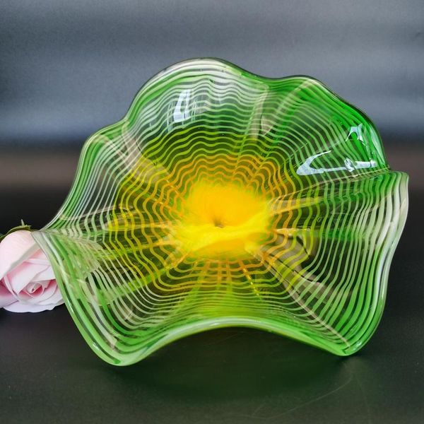 wall lamp 2021 green yellow mixed flower murano glass plates chihuly style home lights
wall lamp 2021 green yellow mixed flower murano glass plates chihuly style home lights