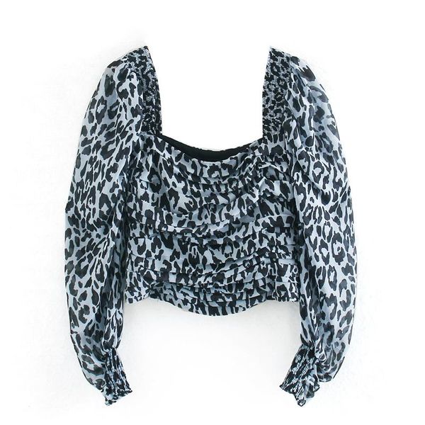 summer elegant square collar leopard blouse women fashion puff sleeve pleated blouses ladies vintage mujer women's & shirts, White
summer elegant square collar leopard blouse women fashion puff sleeve pleated blouses ladies vintage mujer women's & shirts, White