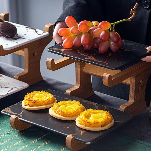other bakeware marble texture ceramic cake stand afternoon tea double layer wooden snack table decoration cosmetic storage tray ce / eu
other bakeware marble texture ceramic cake stand afternoon tea double layer wooden snack table decoration cosmetic storage tray ce / eu